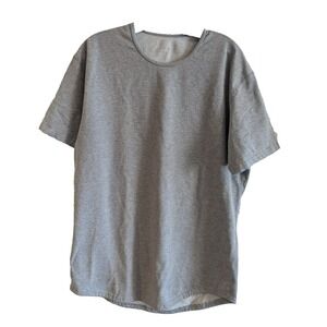Bylt T-Shirt Mens XL Grey Drop Cut Lux Short‎ Sleeve Gym Workout Athletic